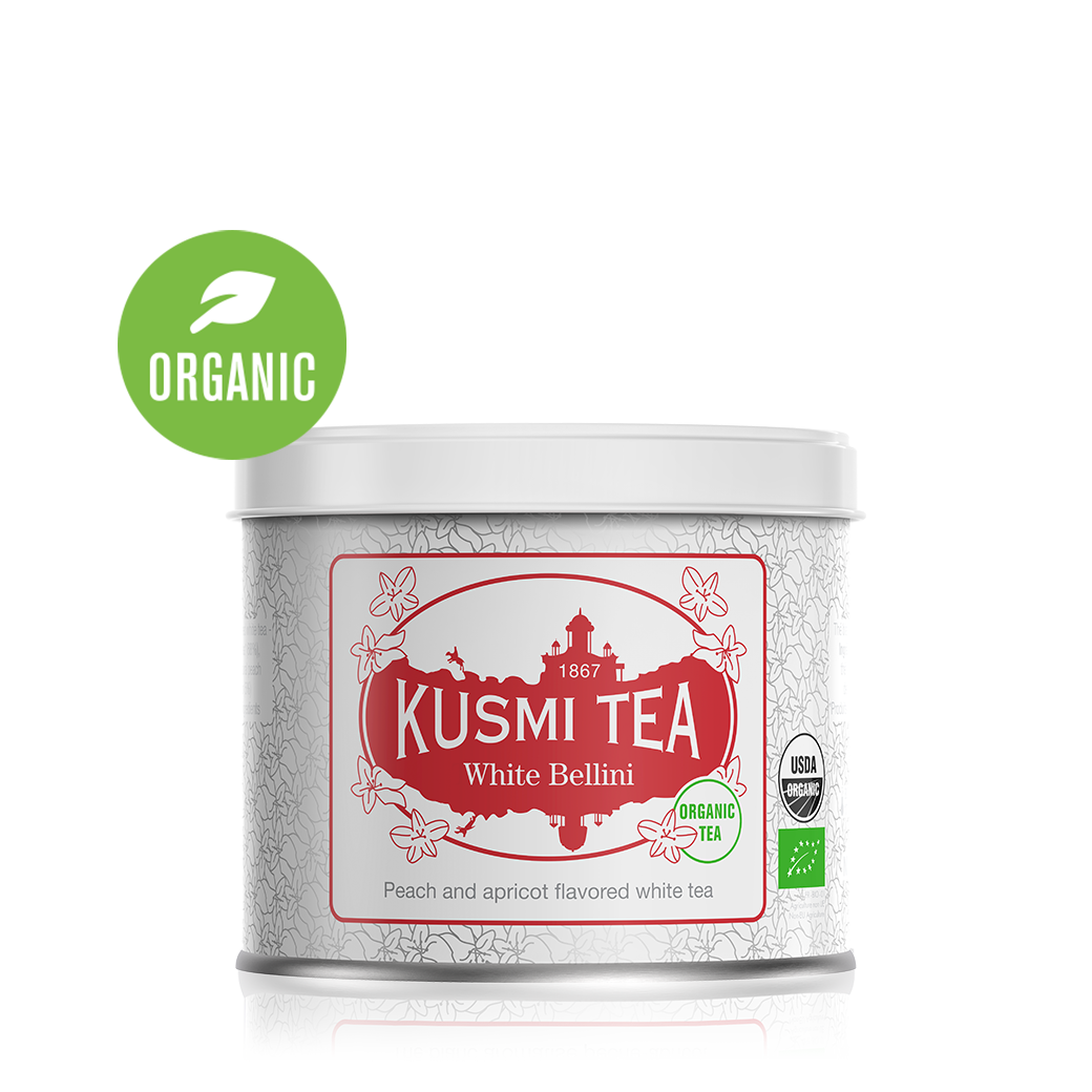 ホワイトティー、白茶、オーガニック、桃、ピーチ、アプリコット、kusmi tea, white tea, organic.